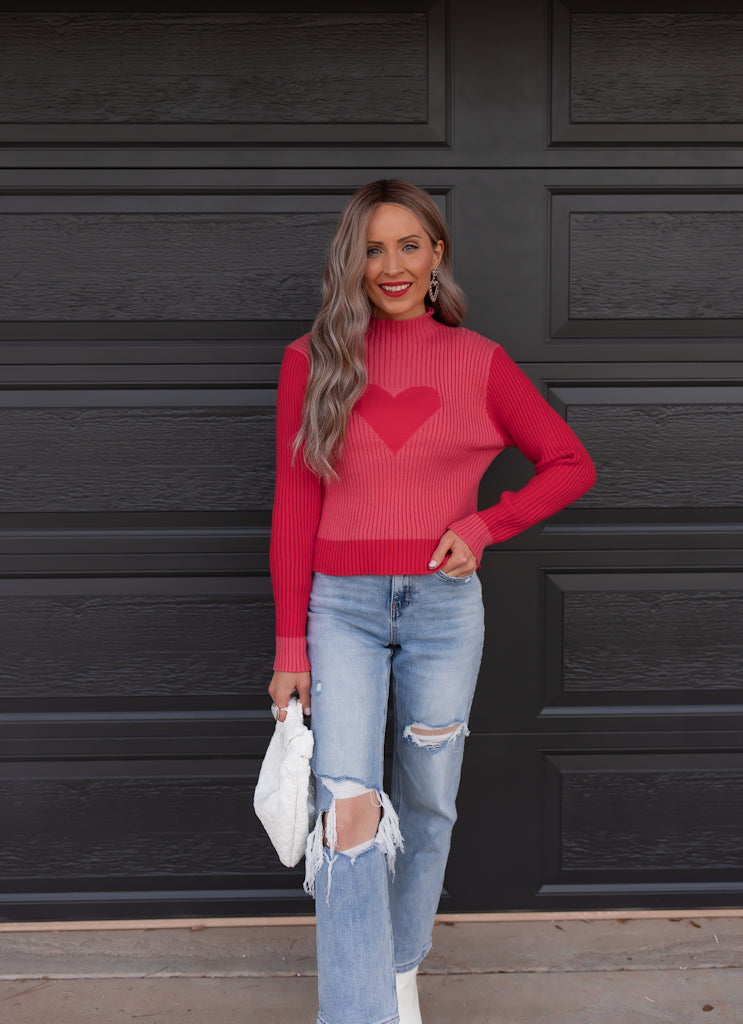 AmoreVista™️ Pullover mit Herzaufdruck für Verliebte