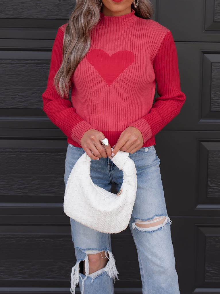 AmoreVista™️ Pullover mit Herzaufdruck für Verliebte