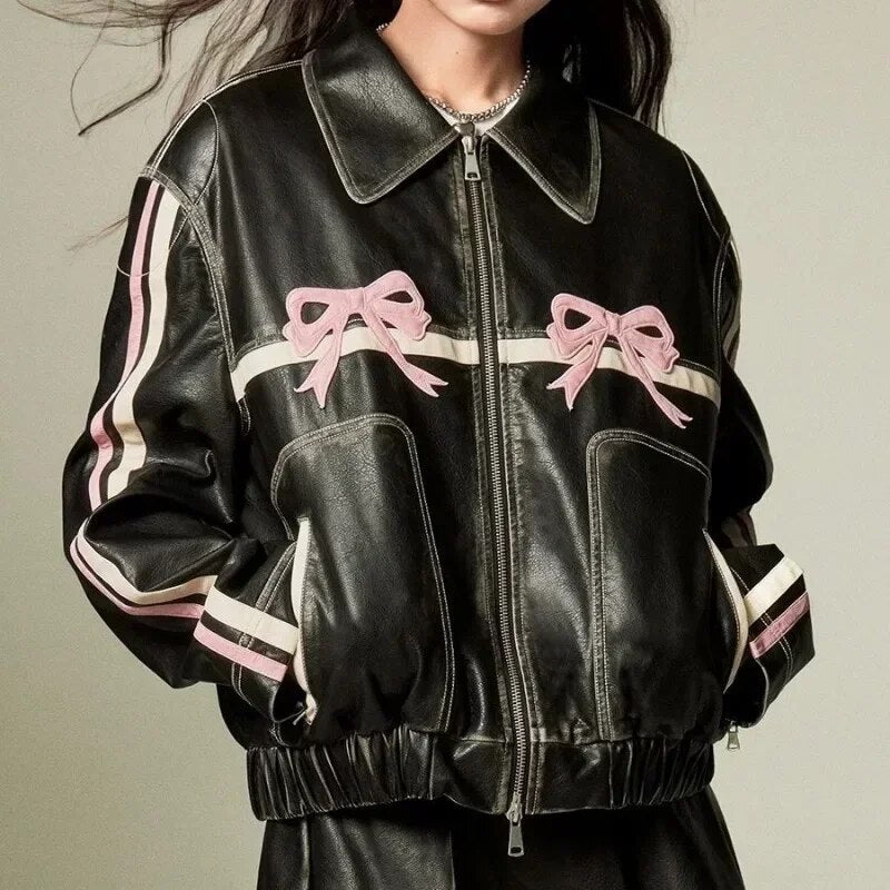 Armonia™ Bow Lederjacke Frauen