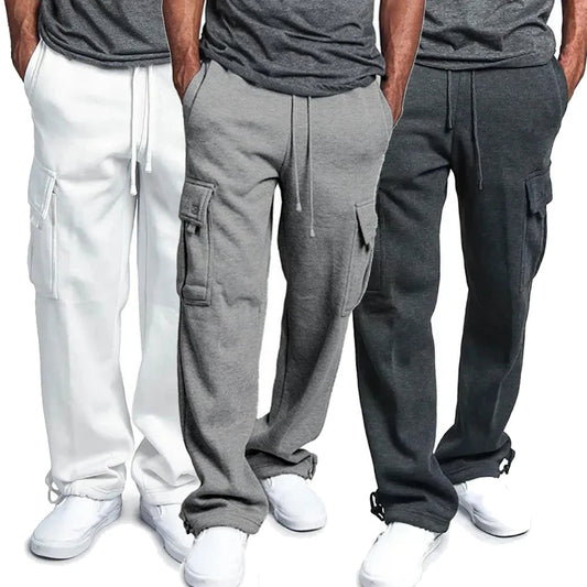 LucaRossetti™️ Herren Fleece Cargo Sweatpants