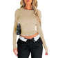 BellaModa™ Langärmeliges Slim Top für Frauen